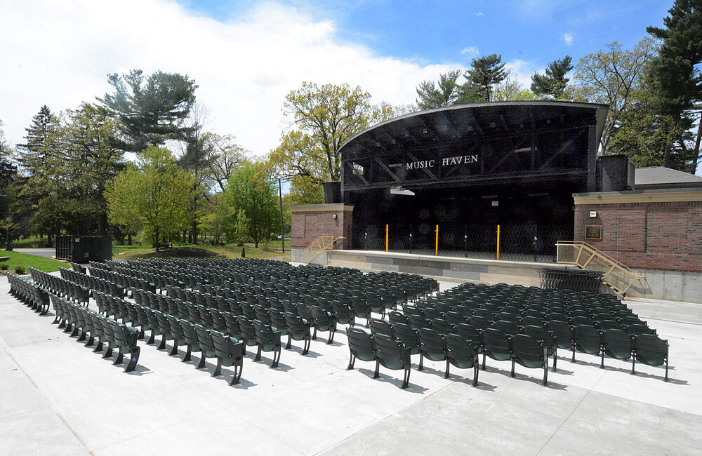 MARC SCHULTZ/GAZETTE PHOTOGRAPHER
New Music Haven seating in Schenectady Central Park.