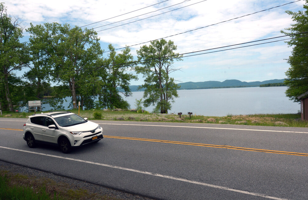 MARC SCHULTZ/STAFF PHOTOGRAPHER
The Great Divide-South Shore Rd on The Great Sacandaga Lake.